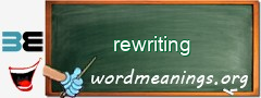 WordMeaning blackboard for rewriting